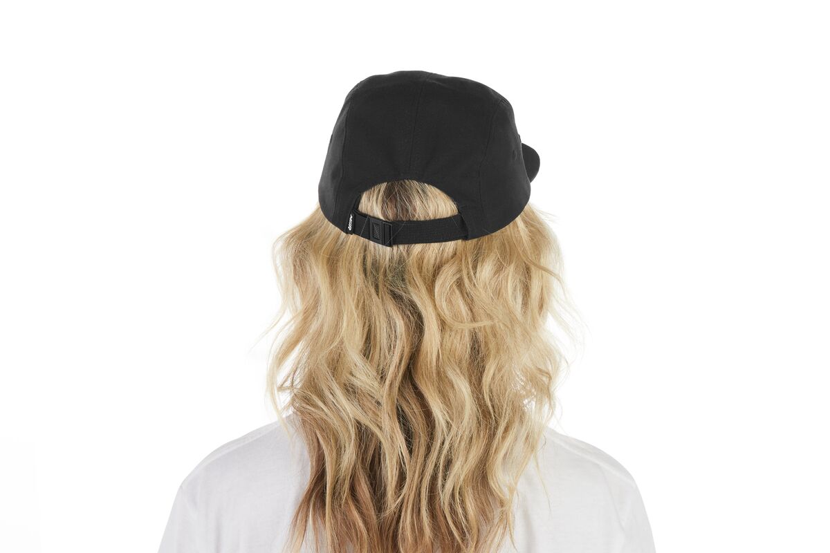 recycled-poly-flat-brim-5-panel-hat-w2 WebPDP-HAT003002_Recycled_Poly_Flat_Brim_5Panel_Hat_Black_Studio_Harper_Studios_0723_Back__HAT003002OS.jpg